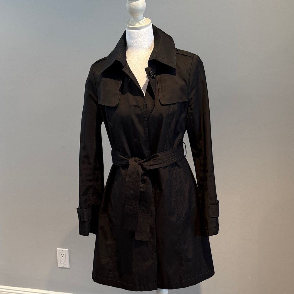 Chic Black Women's Trench Coat